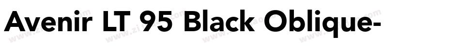 Avenir LT 95 Black Oblique字体转换